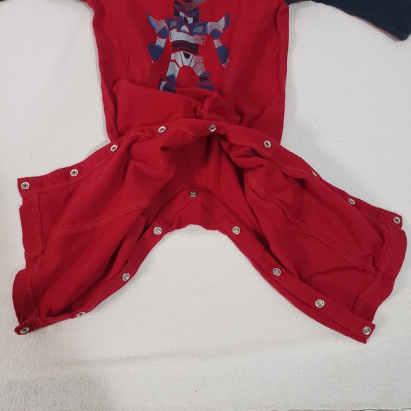 TEA COLLECTION Baby Infant Long Romper One Piece Red Blue Samurai Sz 6-12 Months - Picture 8 of 12
